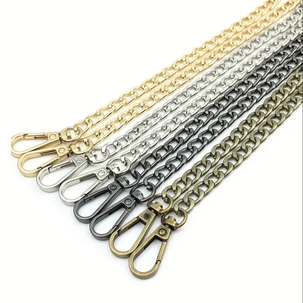 NEW Long Metal Chain 47.2” Crossbody Purse Chain Replacement (Silver / Gold)
